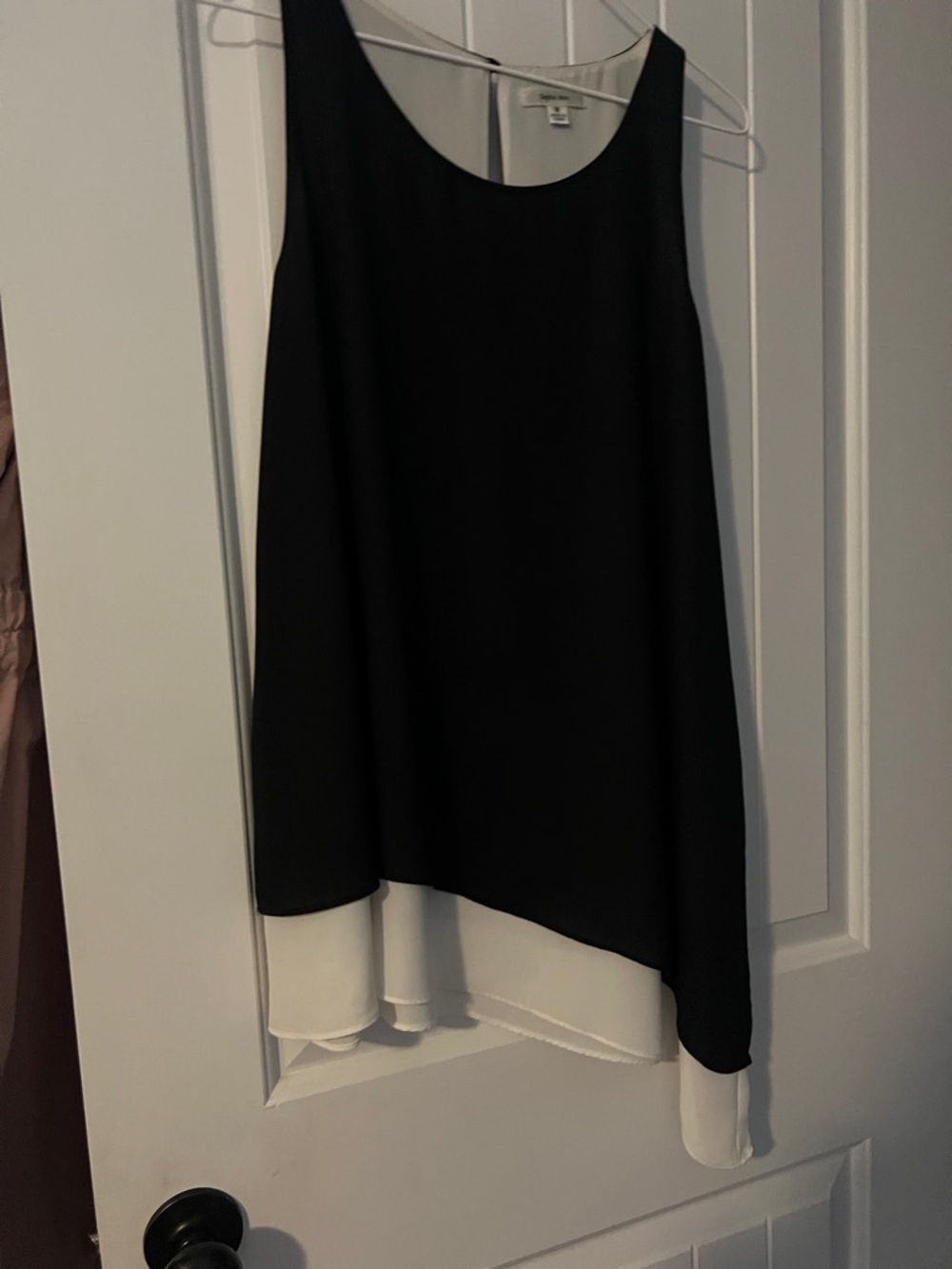 Sophie Max Black and White Asymmetrical Layered Dress